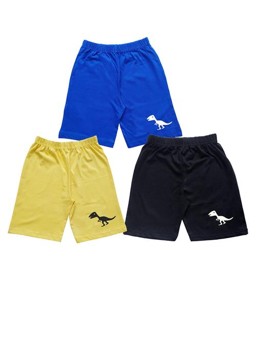 pack of 3 - multi colored cotton blend shorts - 20932383 - Very Small Image - 1