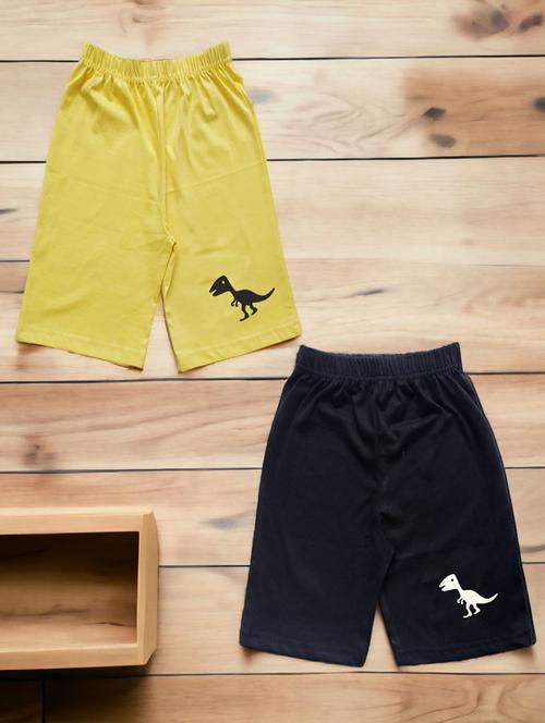 pack of 2 - multi colored cotton blend shorts - 20932385 - Very Small Image - 1