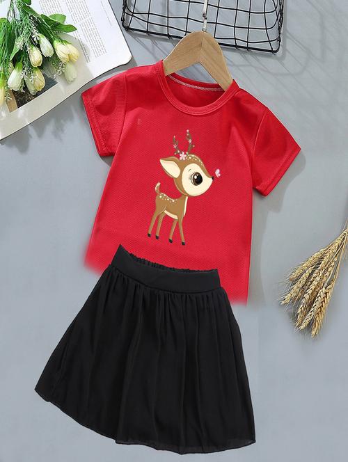 kids graphic printed skirt top sets - 20932400 - Very Small Image - 1