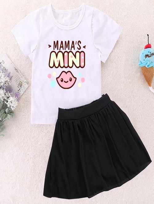 kids graphic printed skirt top set - 20932418 - Very Small Image - 1
