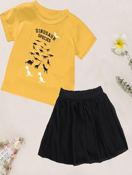 kids graphic printed skirt top set - 20932438 - Very Small Image - 1
