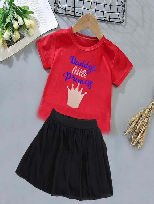 kids graphic printed skirt top set - 20932439 - Very Small Image - 1