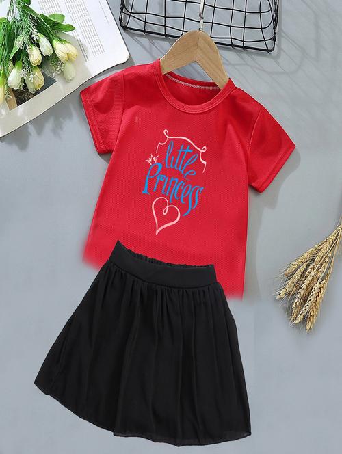 kids graphic printed skirt top set - 20932443 - Very Small Image - 1