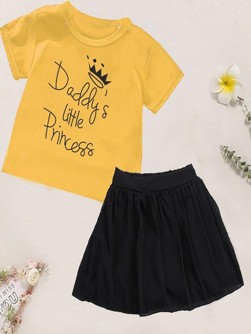 kids typographic printed skirt top set - 20932450 - Very Small Image - 1