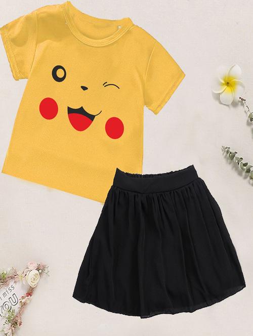 kids graphic printed skirt top set - 20932460 - Very Small Image - 1
