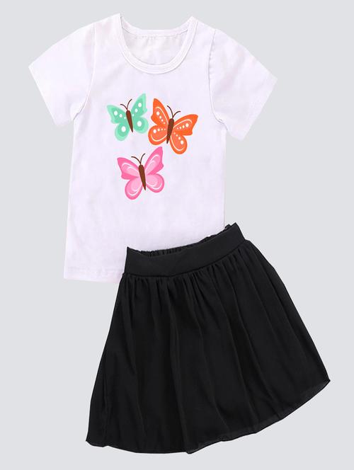 kids graphic printed skirt top set - 20932475 - Very Small Image - 1