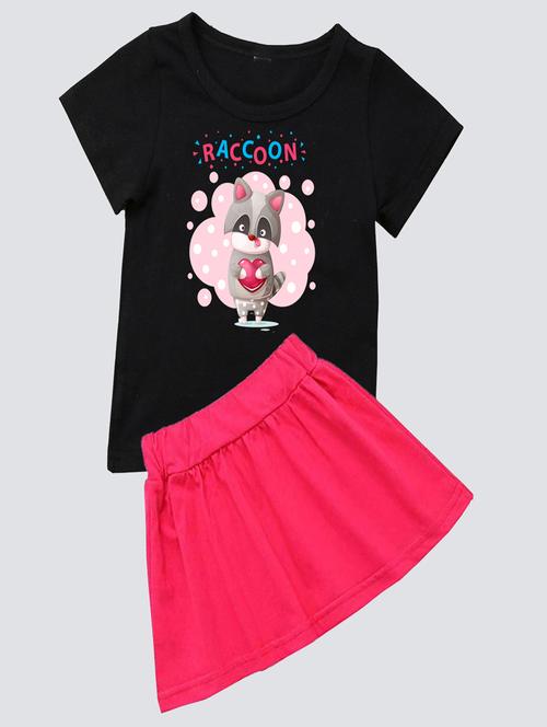 kids graphic printed skirt top set - 20932477 - Very Small Image - 1