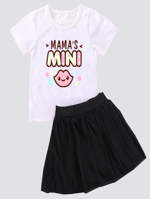 kids typographic printed skirt top set - 20932490 - Very Small Image - 1