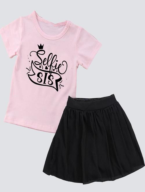 kids typographic printed skirt top set - 20932498 - Very Small Image - 1