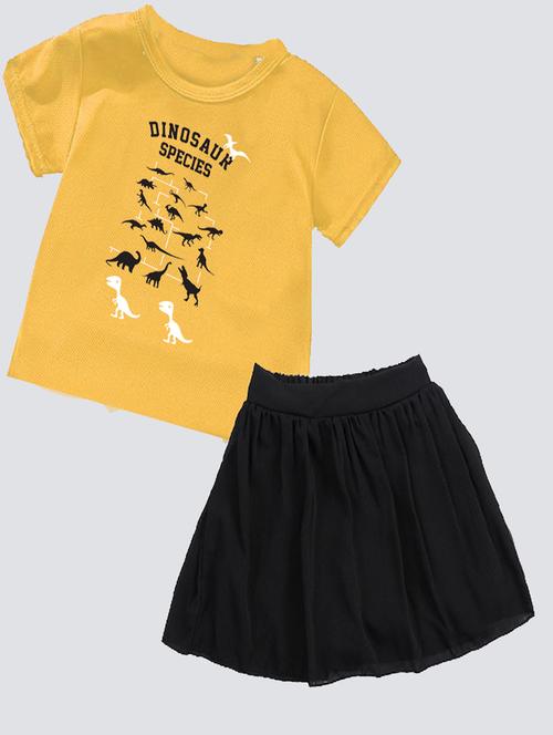 kids graphic printed skirt top set - 20932511 - Very Small Image - 1
