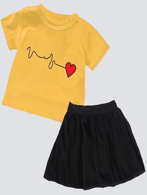 kids graphic printed skirt top set - 20932528 - Very Small Image - 1