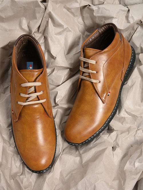 tan lace-up casual shoes - 20932807 - Very Small Image - 1