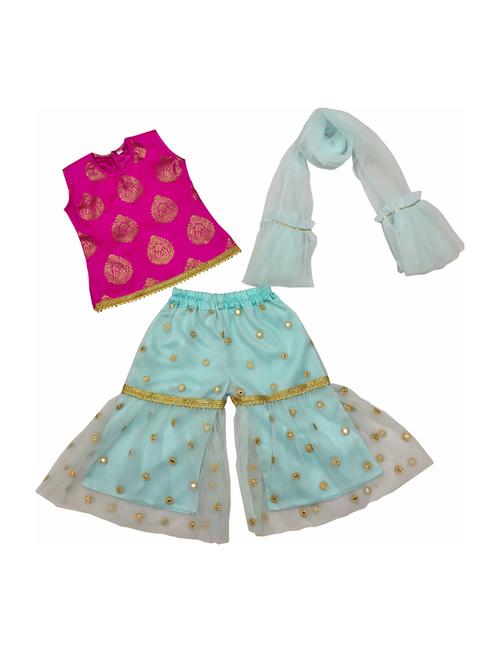 girls kurta sharara set with dupatta - 20942375 - Very Small Image - 1