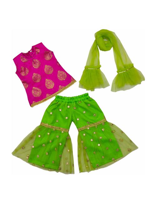 girls kurta sharara set with dupatta - 20942377 - Very Small Image - 1