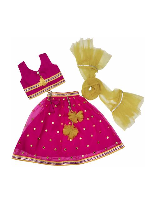 girls net lehenga choli with dupatta - 20942413 - Very Small Image - 1