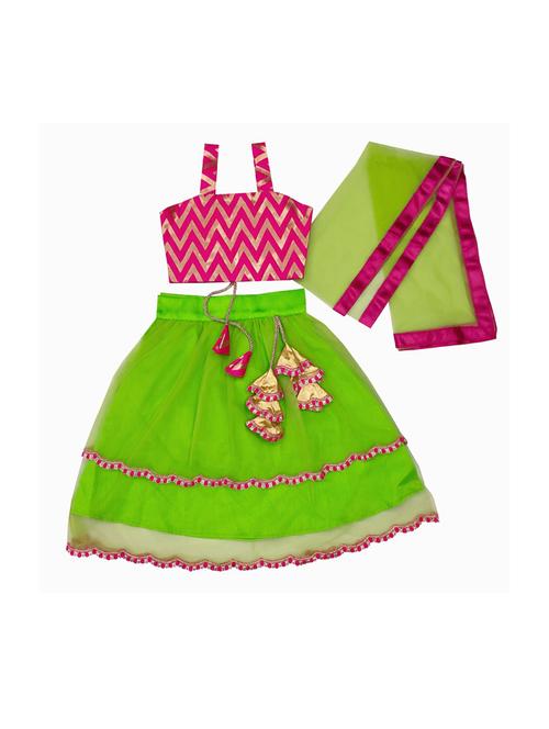 girls net lehenga choli with dupatta - 20942466 - Very Small Image - 1