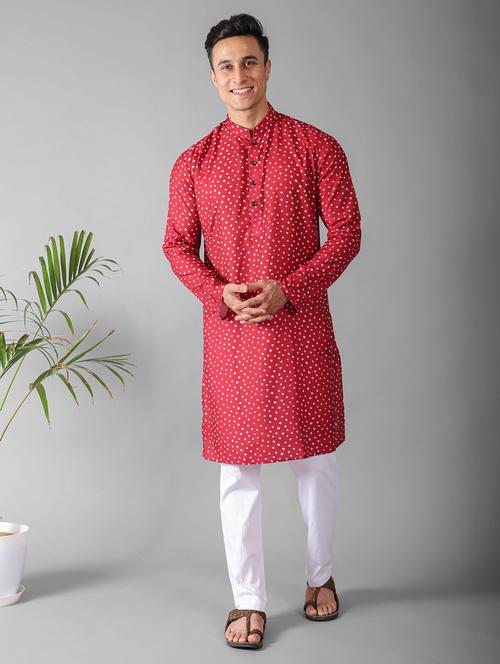 men's printed kurta pyjama set - 20942929 - Very Small Image - 1