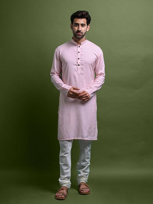 men long sleeve kurta pyjama set - 20942949 - Very Small Image - 1