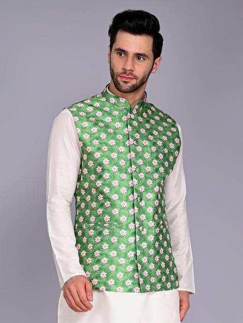 men's kurta pyjama with jacket set - 20943087 - Very Small Image - 1