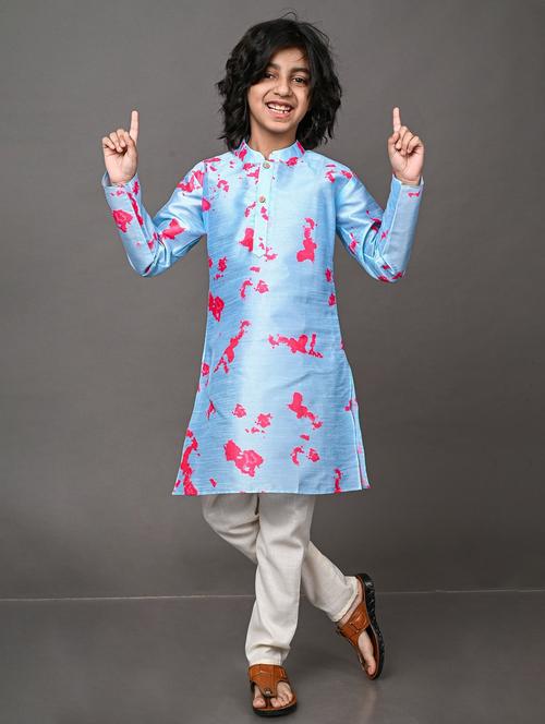 multi colored cotton silk kurta - 20943169 - Very Small Image - 1