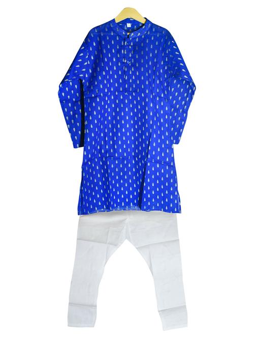 boys self design long sleeve kurta bottom set - 20943430 - Very Small Image - 1
