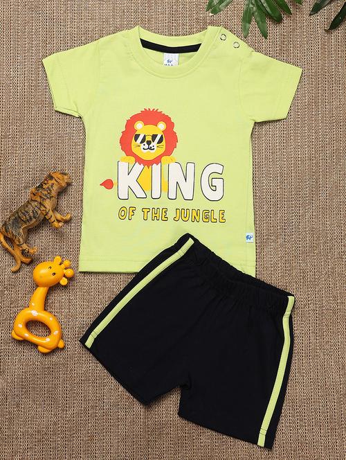 kids cotton shorts twin set - 20944944 - Very Small Image - 1