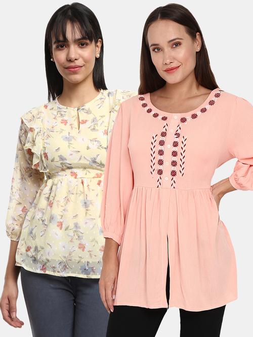 pack of 2 multi colored combo top - 20945598 - Very Small Image - 1