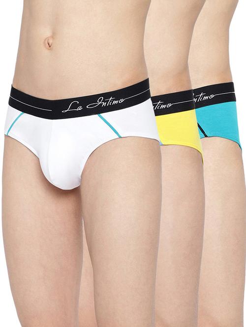 pack of 3 solid hipster briefs - 20945907 - Very Small Image - 1