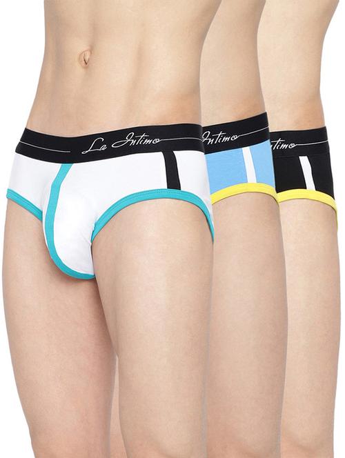 set of 2 multi coloured detailed hipster brief - 20946087 - Very Small Image - 1