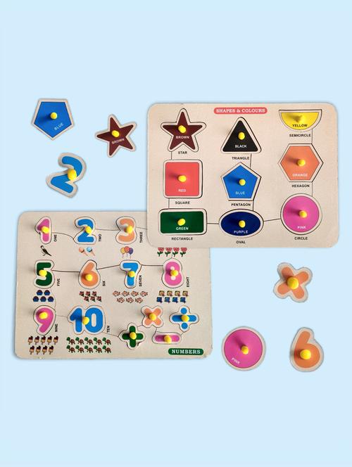wooden board puzzle toy combo for kids - 20946225 - Very Small Image - 1