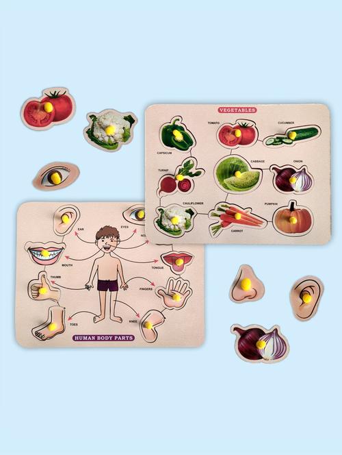 wooden board puzzle toy combo for kids - 20946244 - Very Small Image - 1