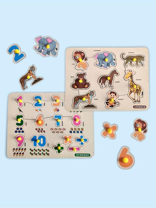 wooden board puzzle toy combo for kids - 20946266 - Very Small Image - 1