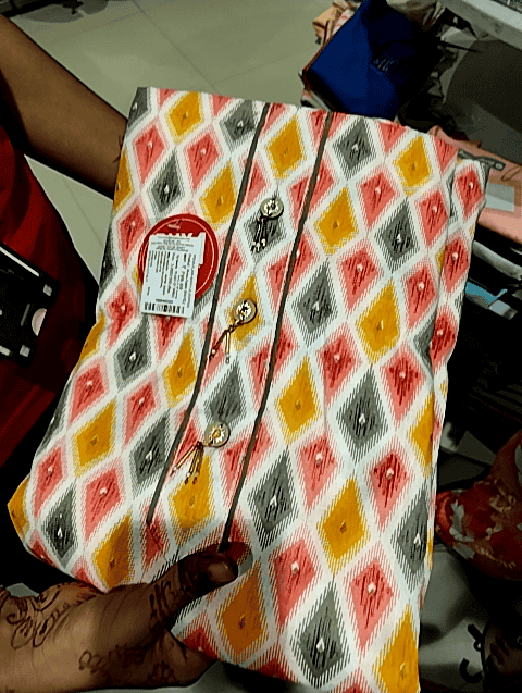 pink poly cotton ethnic dress - 20946520 - Very Small Image - 1