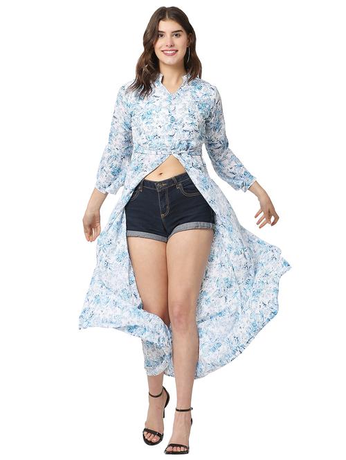 women white printed a line top - 20947566 - Very Small Image - 1