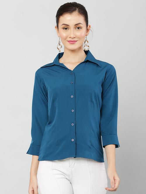 women solid color regular shirt - 20947618 - Very Small Image - 1
