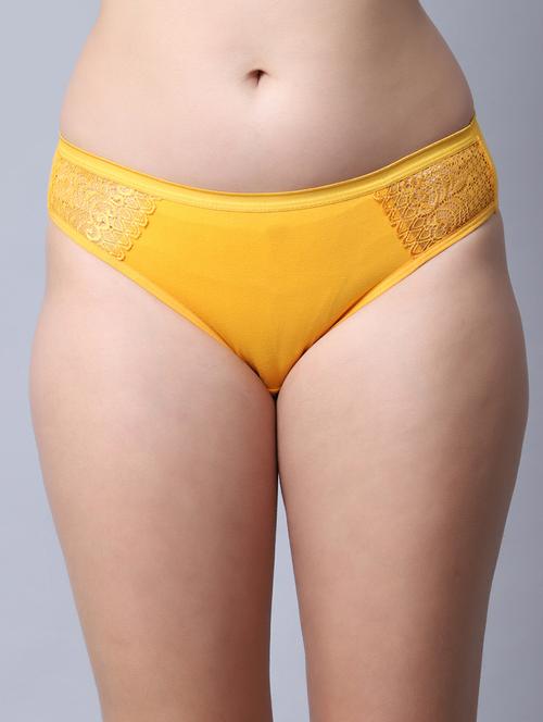yellow cotton hipster panty - 20948168 - Very Small Image - 1