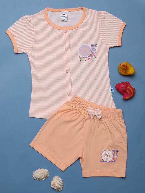 kids cotton shorts twin set - 20948380 - Very Small Image - 1