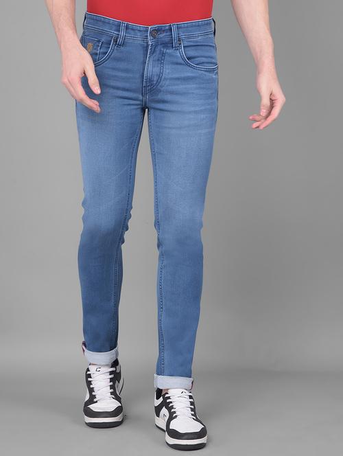 men plain mid rise skinny fit jeans - 20948420 - Very Small Image - 1