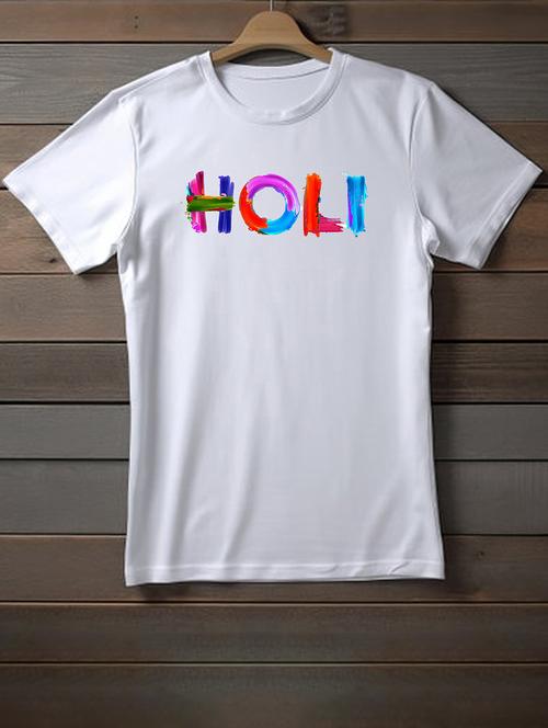 unisex white graphic printed t-shirt - 20948479 - Very Small Image - 1