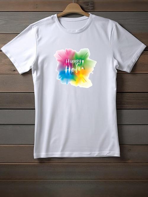 unisex white graphic printed t-shirt - 20948496 - Very Small Image - 1