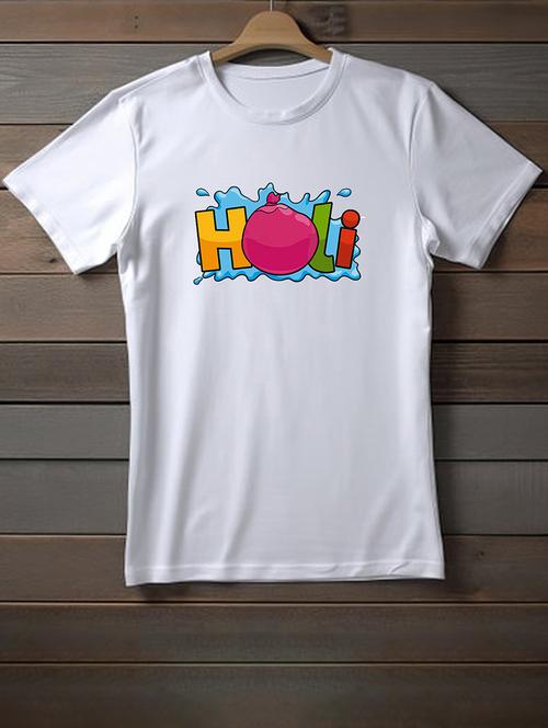 unisex white graphic printed t-shirt - 20948499 - Very Small Image - 1