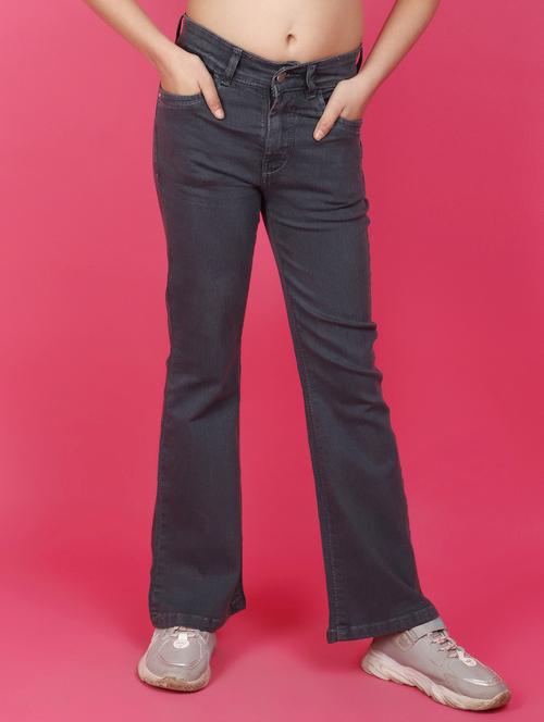girls grey solid plain jean - 20948683 - Very Small Image - 1