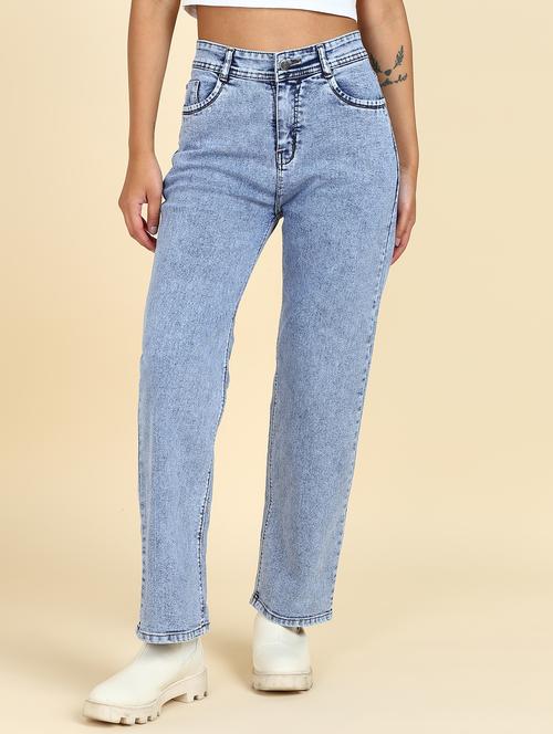 women solid high rise jean - 20949012 - Very Small Image - 1