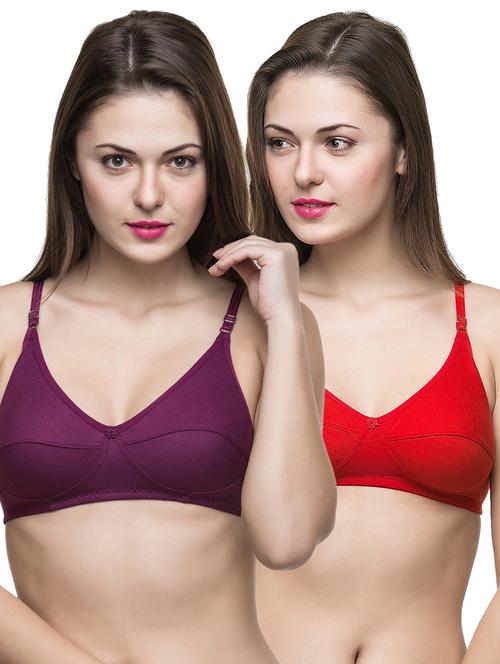 pack of 2 solid hosiery bras - 20949183 - Very Small Image - 1