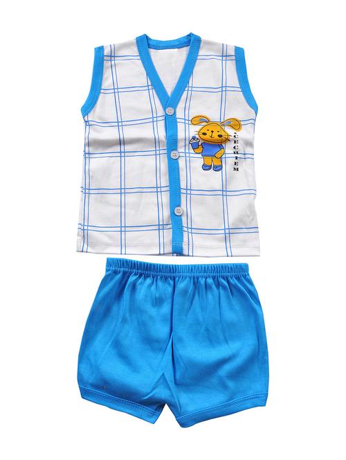 boys check printed shorts set - 20949423 - Very Small Image - 1