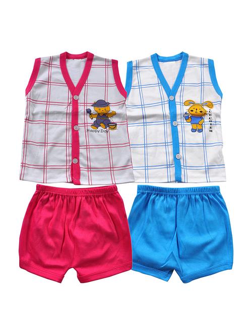 boys check printed shorts set (pack of 2) - 20949465 - Very Small Image - 1