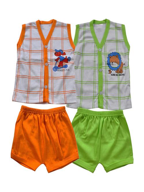boys check printed shorts set (pack of 2) - 20949495 - Very Small Image - 1