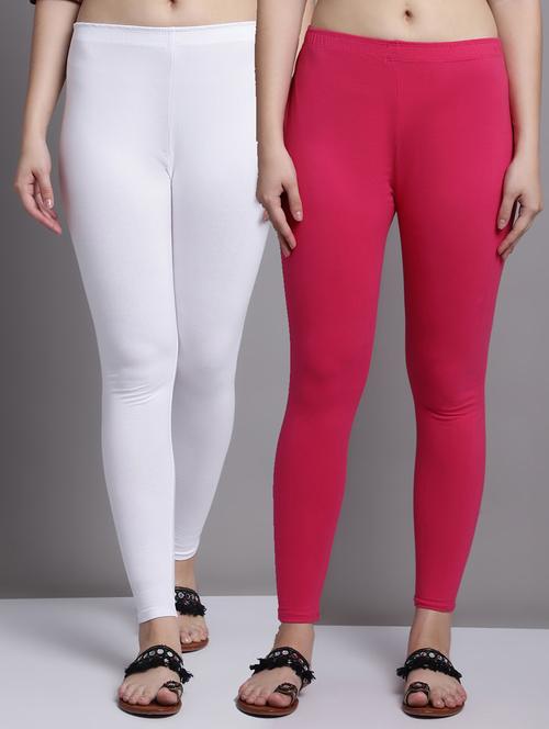 pack of 2 solid cotton leggings - 20950995 - Very Small Image - 1