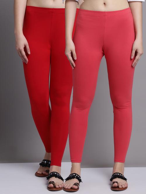 pack of 2 solid cotton leggings - 20951010 - Very Small Image - 1