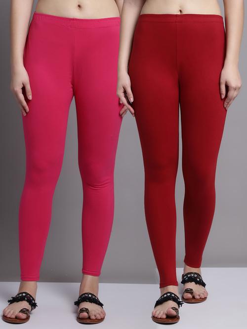 pack of 2 solid multi coloured leggings - 20951039 - Very Small Image - 1